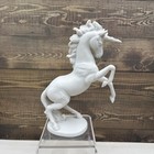 White Fine Porcelain Aldon 1978 Japan Rearing Unicorn Statue Figurine