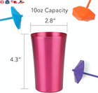 6 Pcs Anodized Aluminum Tumblers Drinking Glasses Vintage Retro Metal Cup New 