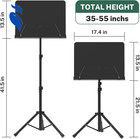 Sheet Music Stand Full Metal With Carrying Bag Phone Holder And Clip Book Stand