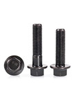 Black 10 9 Steel Fine Thread Hexagon Flange Head Bolts Screws M10 M12 M14 M16