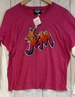 Vtg Jem And Holograms Junk Food Pink Graphic L s Thermal T-shirt Small Med Rare