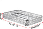Perfume Tray Mirror Tray Vanity Makeup Hollow-carved Jewelry Tray Glass Metal 