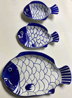 Dansk Arabesque Fish Platters Tray Set Of 3 L 17  Med 11 5  Sm 10  Bowl Serving