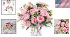 Artificial Peony Flowers Bouquets Pink Silk Flowers For Wedding Decor 4pcs