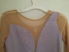 Ice Figure Skating Competition  Girls  Dress Light Purple Mesh Spandex  Size 10