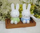 Miffy By Magenta Precious  Salt And Pepper Shakers With Wood Base New Sealed