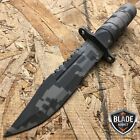 8 5  Military Camo Tactical Fishing Hunting Knife Survival Kit Blade W  Sheath