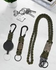 3pcs Paracord Lanyard Set Retractable Keychain Badge Reel Id Key Holder