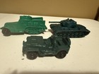 Vintage Auburn Rubber Army Vehicle Lot Jeep  Tank   Half-track Made Is Usa 