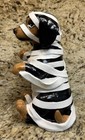 Dachshund Doxie Mummy Halloween Figurine Dog With Pumpkin Fall Decor Cute Spooky