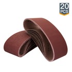 Powertec 3x21  Sanding Belt Assortment 20pk-5 Each Of 40  80  120  240 Grits