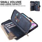 For Iphone 16 15 14 13 12 Pro Max Leather Wallet Zipper Flip Rugged Back Case