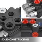 Uimoso 2-spool Hydraulic Control Valve 11 Gpm Double-acting Cylinder  Bsp Ports