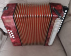 Hohner Diatonic Button Accordion Erica 1600 2 Two-row Gc Red Made In Germany