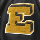 Delong Men s Varsity Jacket 3xl Black   Gold Wool Blend Vintage  Made In Usa