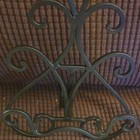 Black Metal Scrollwork Plate Display Easel Stand  Small Freestanding