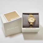 Michael Kors Mini Parker Gold-tone Steel Champagne Dial Ladies Watch Mk6056