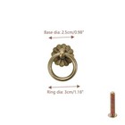  6pcs Antique Brass Drop Ring Pulls Vintage Round Pull Ring For 3cm Bronze