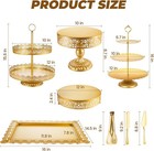 Gold Cake Stand Metal Dessert Table Display Set Tiered Cupcake Holder 