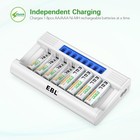 Lot Ebl Aa 2800mah Ni-mh Rechargeable Batteries   8 Slots Lcd Charger For Aa Aaa