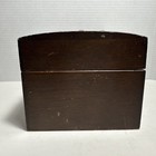 Vintage Wooden Treasure Chest   Trinket Jewelry Box 10    X 5    X 4    See Pics
