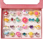 Little Girl Jewel Rings In Box 24 Lovely Girls Rings