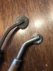 Lot Of 2 Vintage Sewing Pattern Tracer Wood Handle Stitch Wheel Tool Antique