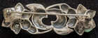 Vintage antique Mexican native American Cast Sterling   Turquoise Brooch