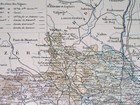 1887 Antique Original Map Of Department Of Gard Nimes   France