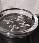 Vintage Princess House Fleur De Lis Round Clear Glass Coasters Set Of 4