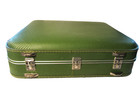 Vintage Avocado Green Suitcase Hard Case Luggage No Keys
