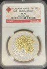 2014 Canada Silver Maple Ngc Pf 70  5 Gilt-reverse Proof 5 Coin Set Red