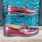 Vtg Gh Bass Weejuns Penny Loafers Slip On Burgundy Leather Shoes Mens Sz 9 D Usa