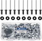 250pcs Aluminum Pop Rivets With Steel Washers Assortment Kit  Waterproof  Indoor