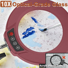 10x Magnifying Glass With Light And Stand  3-in-1 Adjustable Swing Floor Lamp  5