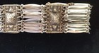 Vintage Panel Bracelet Taxco 925 Sterling Silver Handmade Pyramid  Design
