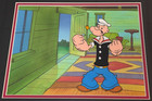 1980s Popeye  Production Animation Cel On Hand Painted Background Framed W  Coa