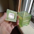 Penny Trust Co  Green Glass Safe Figural Candy Container Westmoreland Mark