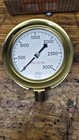 Vintage Industrial U s  Gauge Co  4-1 2  Brass 3000psi Steam Pressure Gauge Nos