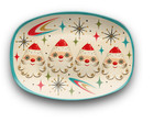 Atomic Starry Eyed Santa Platter Holt Howard Vintage Inspired Christmas 1950s 60