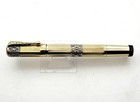 Universal By Montegrappa Safety Faceted Fountain Pen- 18k Gold Overlay filigree