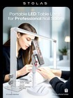 Stolas Portable Desk Lamp Nail Tech  3 Color Temperature  4000-6000k Brightness