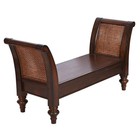 Pottery Barn Mantego Cane Settee W  Cushions