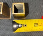 Vintage Solid Brass Furniture Leg Ferrules Sabots Glides Pins Set 4 Century
