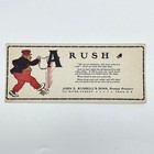 C1900 Blotter Card John E  Russell   s Sons A Rush Troy  New York Sc9