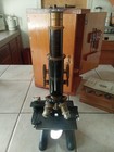 Antique 1915 Rare Bausch   Lomb Double Diaphragm Compound Microscope With Case