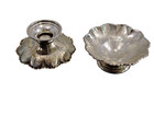 Fine Antique American Sterling Silver Pair Open Salt Cellars Art Nouveau