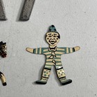 Vintage Cracker Jack Prize Toys -- Flat Tin Aqua Clown   Horse   Magnet