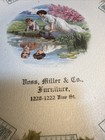1913 Calendar Plate Voss Miller  company Furniture Cincinnati Ohio 8 25    Diam