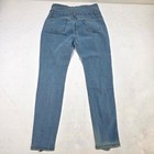 Distressed Skinny Jeans Women Xl Blue High Waisted Ripped Denim Slim Y2k Edgy